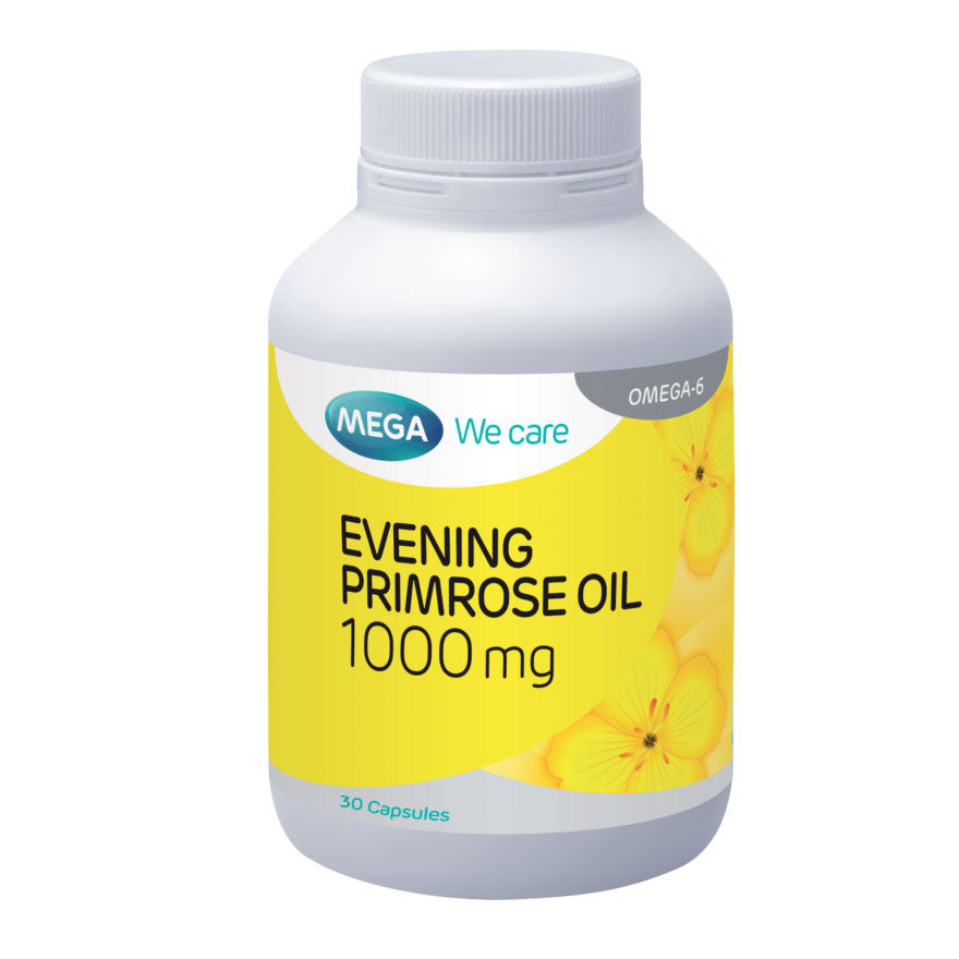 MEGA We care EVENING PRIMROSE OIL 1000 MG. อีฟนิ่งพริมโรส 30'S