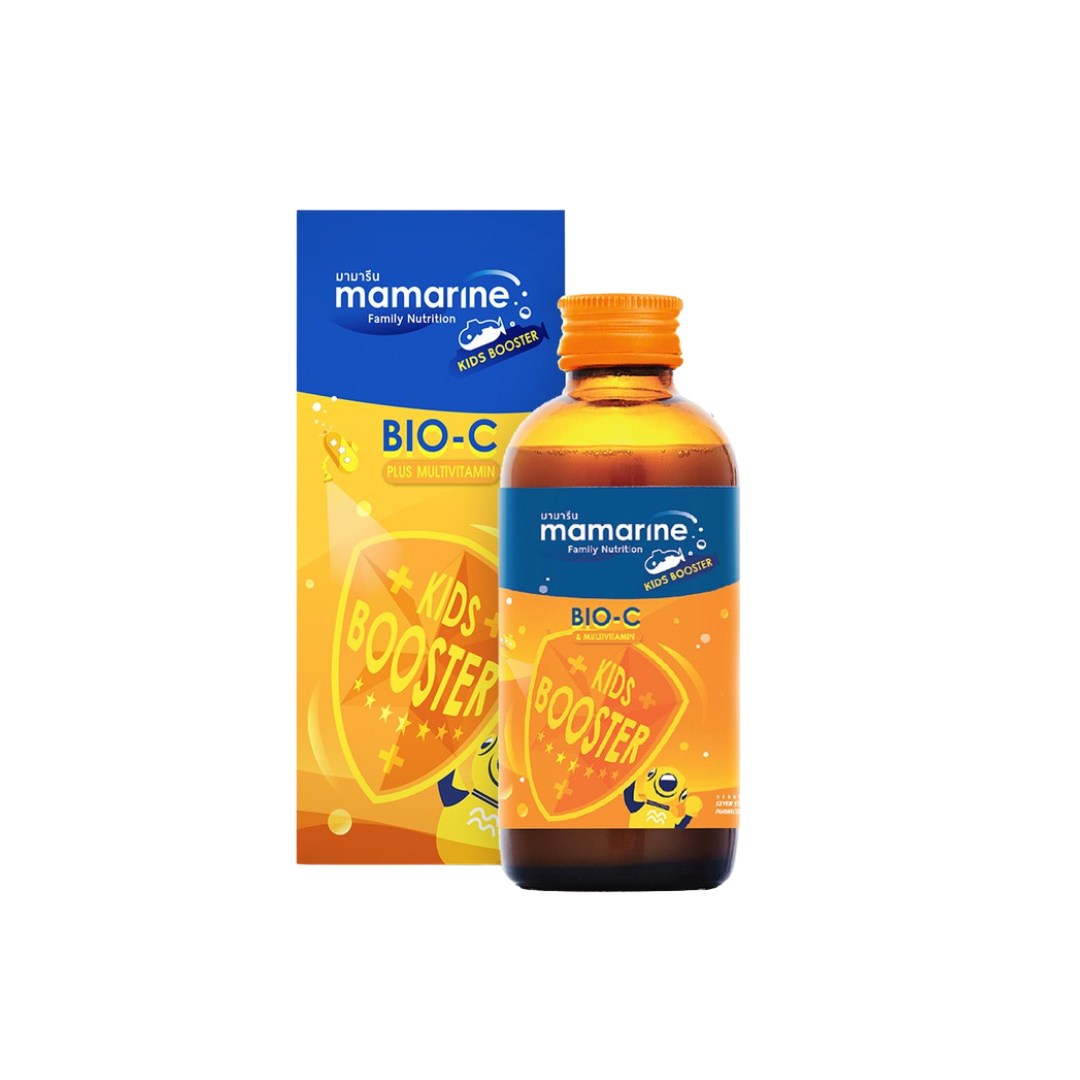 MAMARINE BIO-C PLUS MULTIVITAMIN 120 ML. (สีส้ม)
