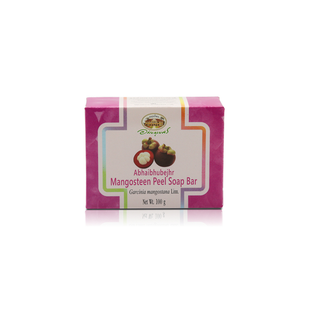 แมงโกสตีน พีล โซพ บาร์ 100 G. ตราอภัยภูเบศร (สบู่เปลือกมังคุด)