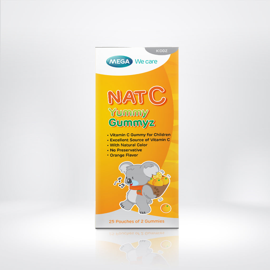 MEGA We care NAT-C YUMMYZ เมก้า แนทซี ยัมมี่ กัมมี่ 25 ชิ้น