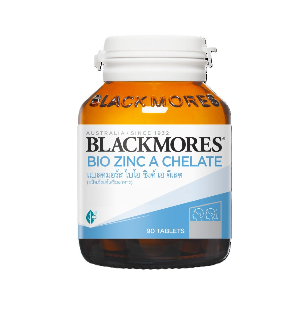 BLACKMORES BIO ZINC A CHELATE แบลคมอร์ส ไบโอ ซิงค์ เอ คีเลต 90 เม็ด