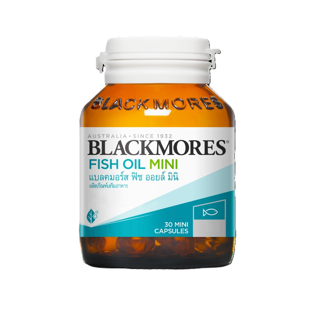 BLACKMORES FISH OIL MINI แบลคมอร์ส ฟิช ออยล์ มินิ 30 เม็ด
