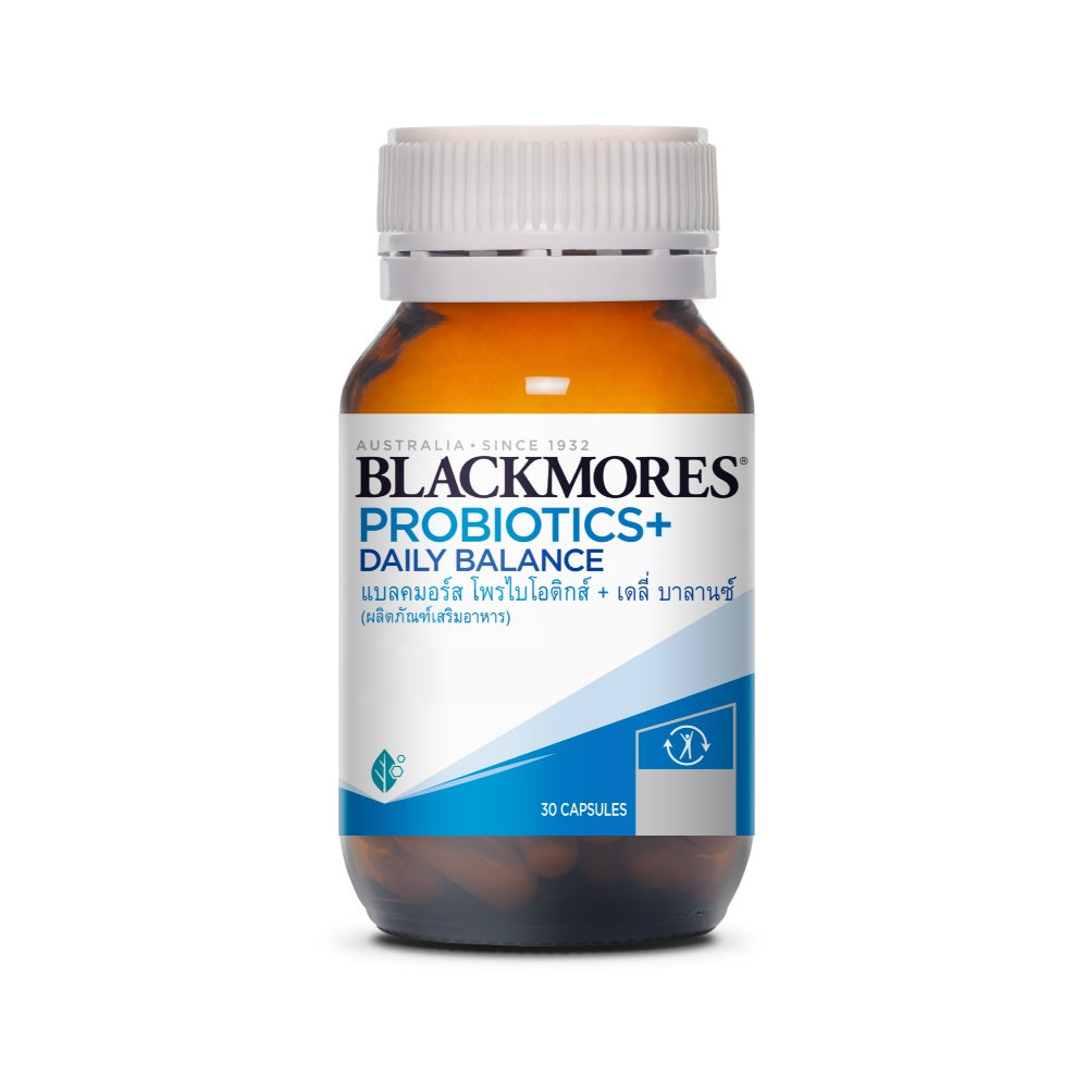 BLACKMORES PROBIOTICS+DAILY BALANCE แบลคมอร์ส โพรไบโอติกส์ + เดลี่ บาลานซ์ 30 เม็ด