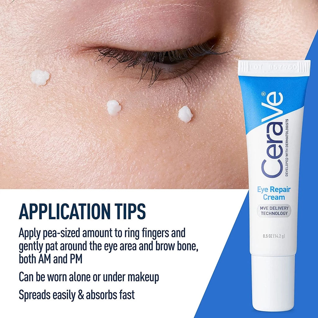 CERAVE Eye Repair Cream เซราวี ครีมบำรุงรอบดวงตา บรรเทารอยหมองคล้ำและอาการบวม 14ml.