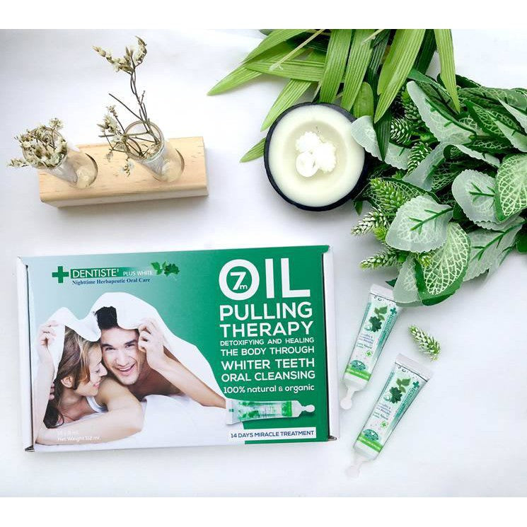 Dentiste' Miracles Oil Pulling น้ำยาบ้วนปาก ดีทอกซ์ช่องปาก 7คุณประโยชน์ ลดไมเกรน สุขภาพผิว 14ชิ้น/กล่อง เดนทิสเต้