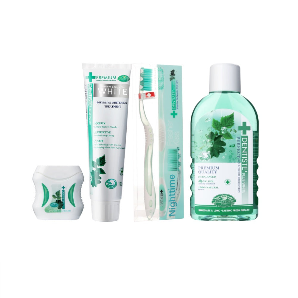 Dentiste' เซ็ตฟันขาว สำหรับแปรงฟันก่อนนอน Nighttime Premium White Set