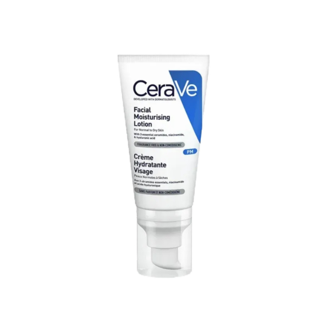 Cerave Facial Moisturizing PM Lotion 52 ml. โลชั่นบำรุงผิวหน้า สำหรับผิวธรรมดา
