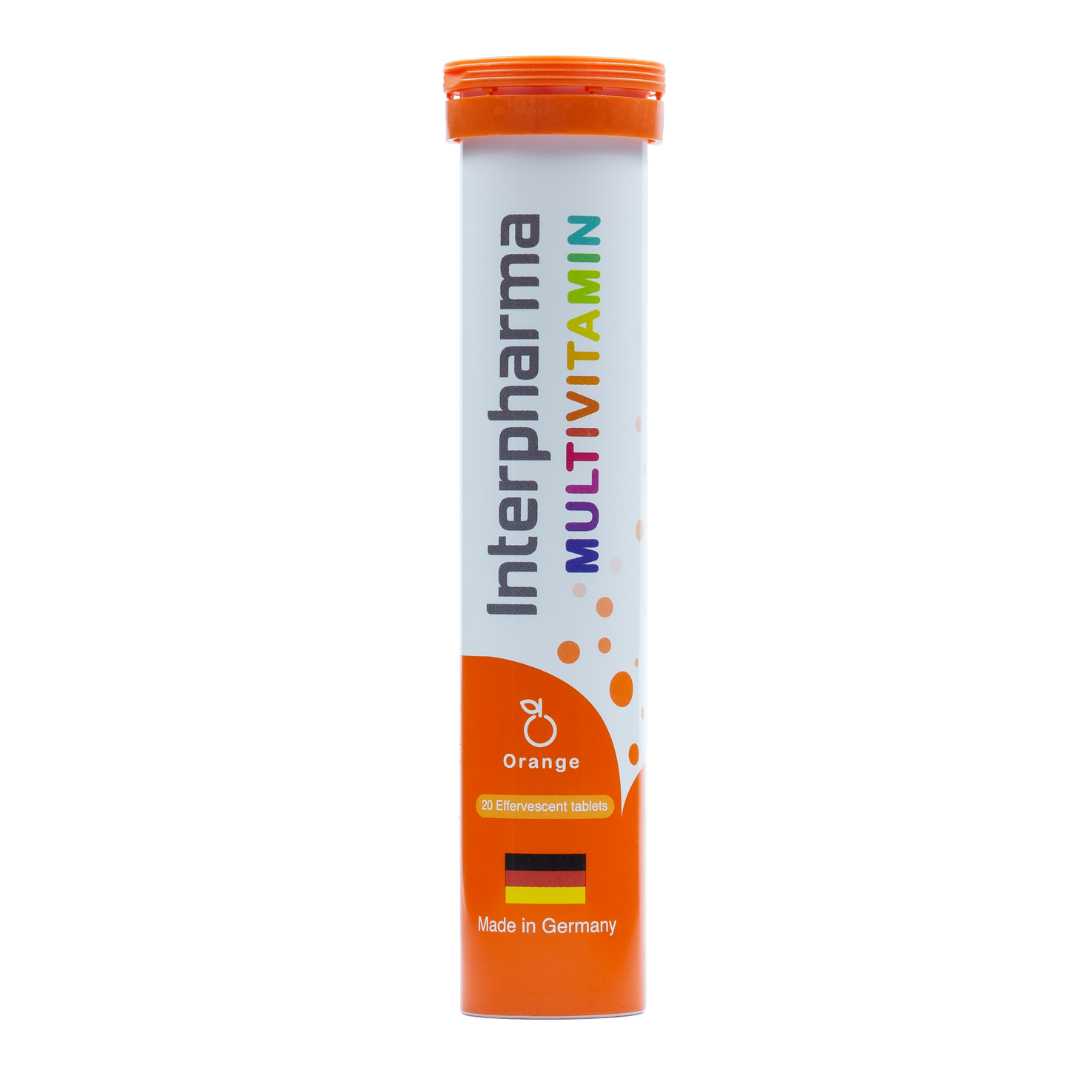 Buy 1 get 1 Free!! Interpharma Multivitamin Orange วิตามินรวม รูปแบบเม็ดฟู่ละลายน้ำ 1 หลอด บรรจุ 20 เม็ด