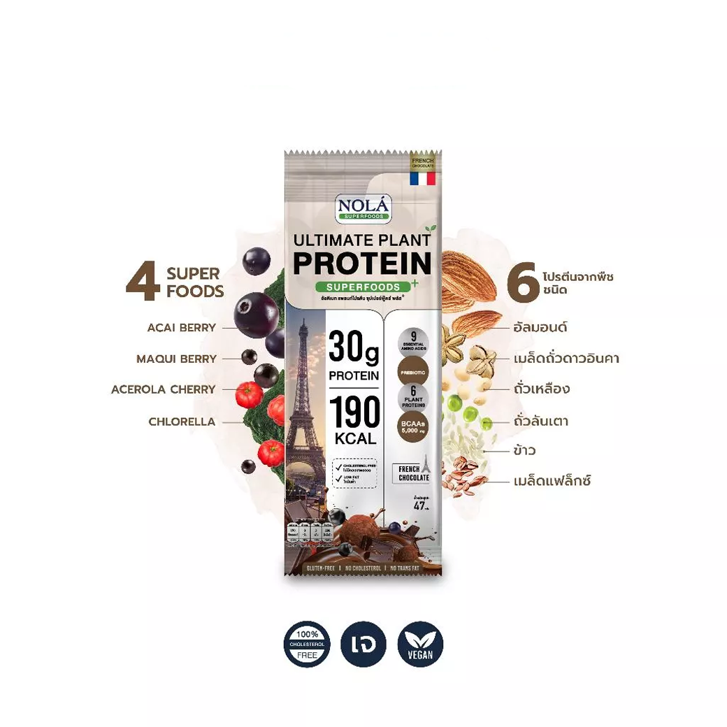 NOLA PLANT PROTEIN PLUS อัลติเมท แพลนท์โปรตีน 7 ซอง