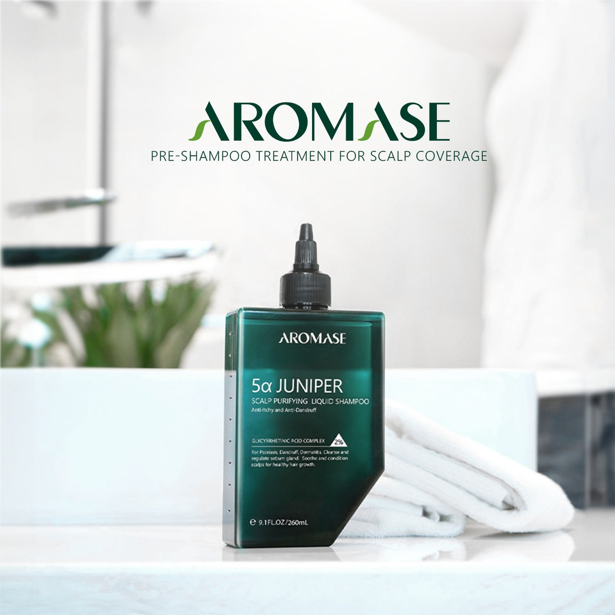 AROMASE 5α Juniper Scalp Purifying Liquid Shampoo แชมพูคลีนซิ่งหนังศีรษะ จบปัญหาหนังศีรษะ ไร้สารเคมี