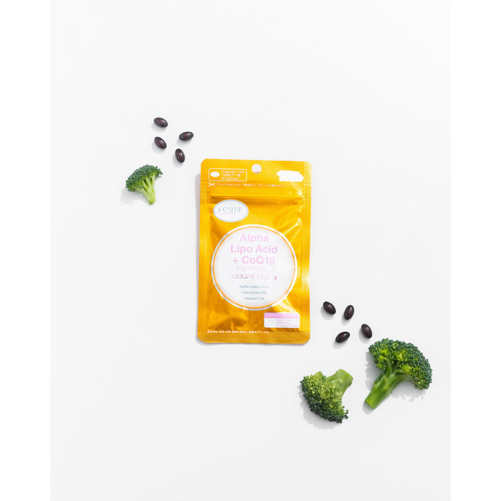 POSITIF ALPHA-LIPO ACID+CoQ10 โพสิทีฟ อัลฟาไลโป Q10 วิตามินอี 15 SOFT CAPSULES