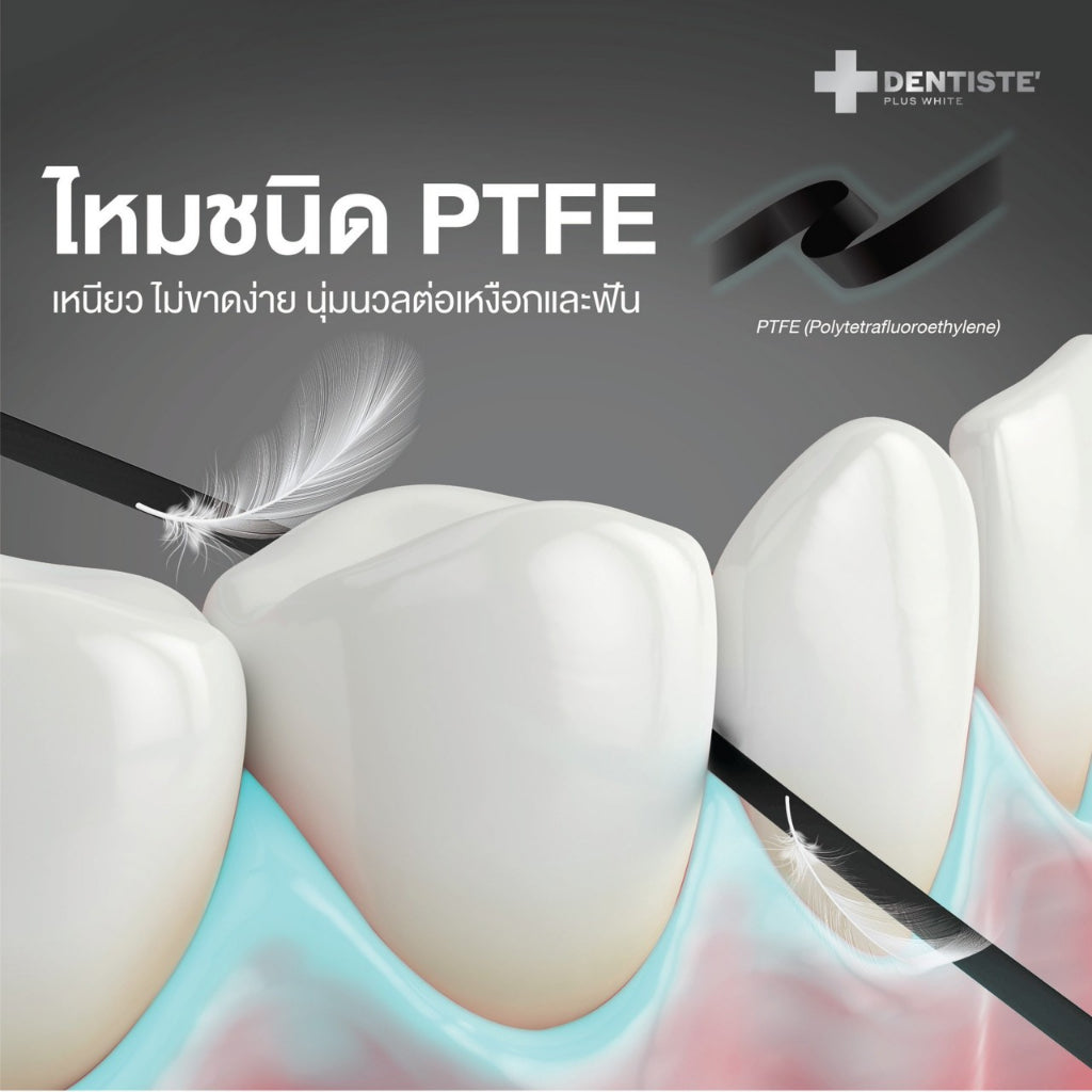 Dentiste Dental Black PTFE Floss Tape with Fluoride 30m