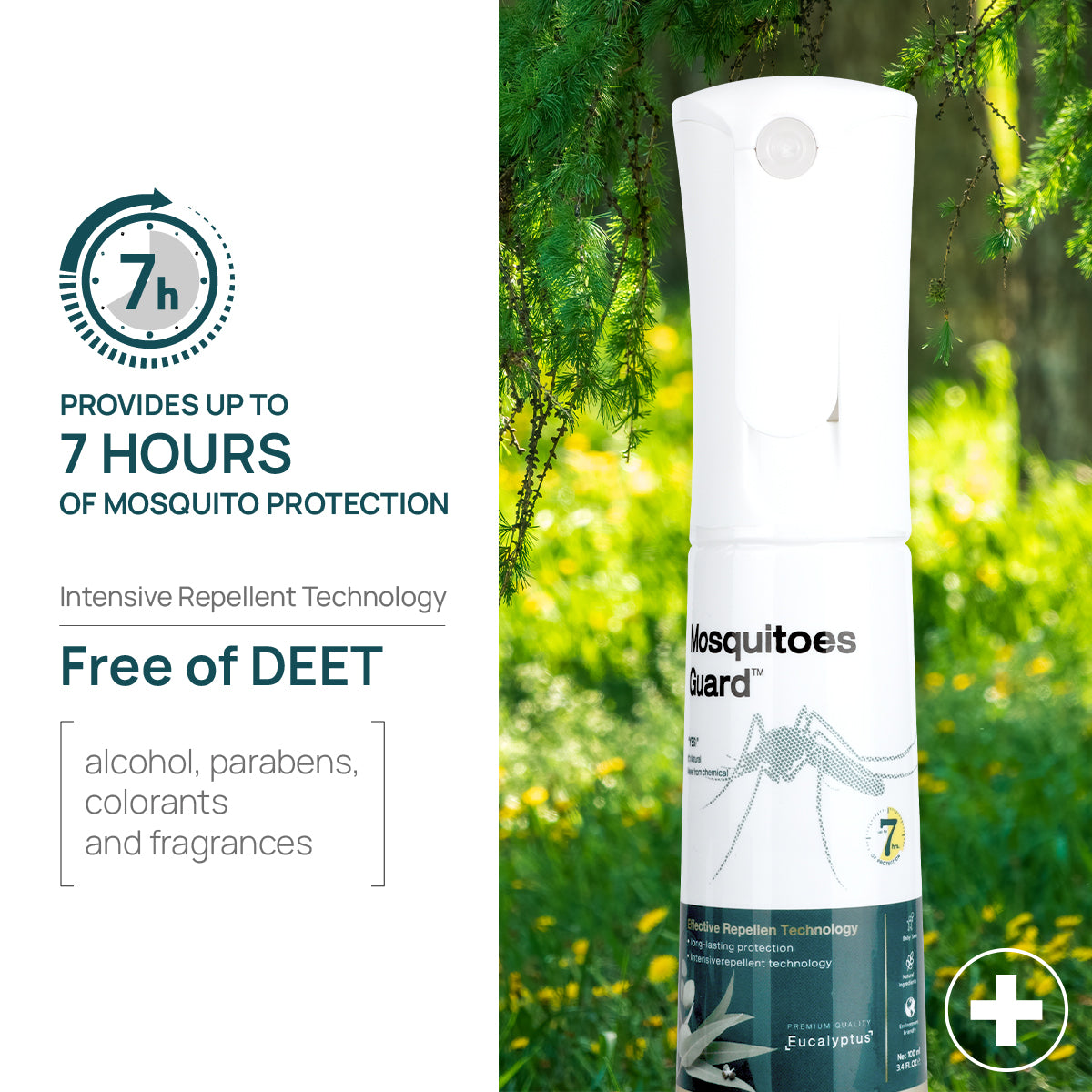 Mosquitoes Guard™ Spray สเปรย์ออยกันยุงสูตรธรรมชาติ กลิ่นยูคาลิปตัส 100 ml.