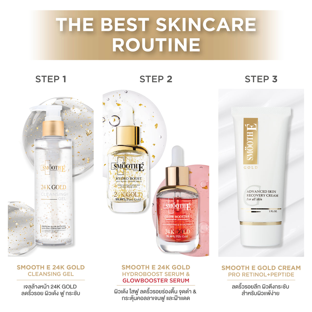 Smooth E 24k Gold Mild & Brightening Cleansing Gel