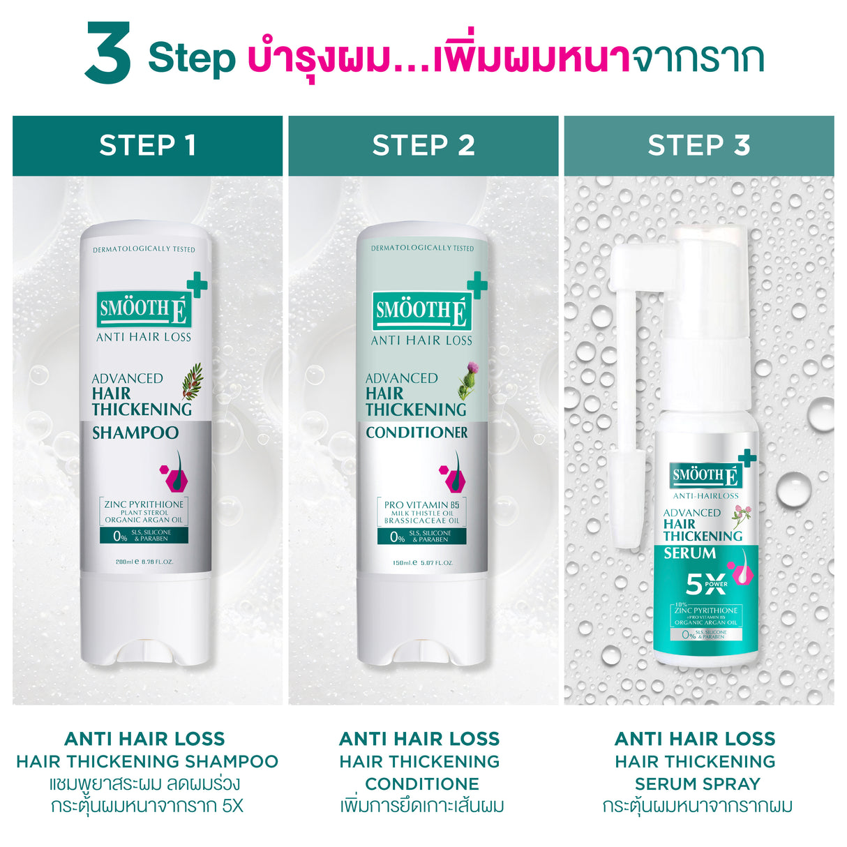 Smooth E Anti Hair Loss Hair Thickening Shampoo