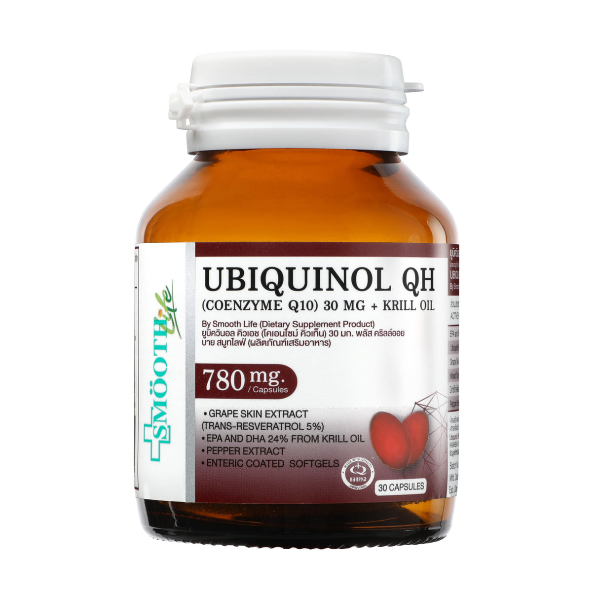 Smooth Life Ubiquinol QH (Coenzyme Q10) 30 MG. + Krill Oil