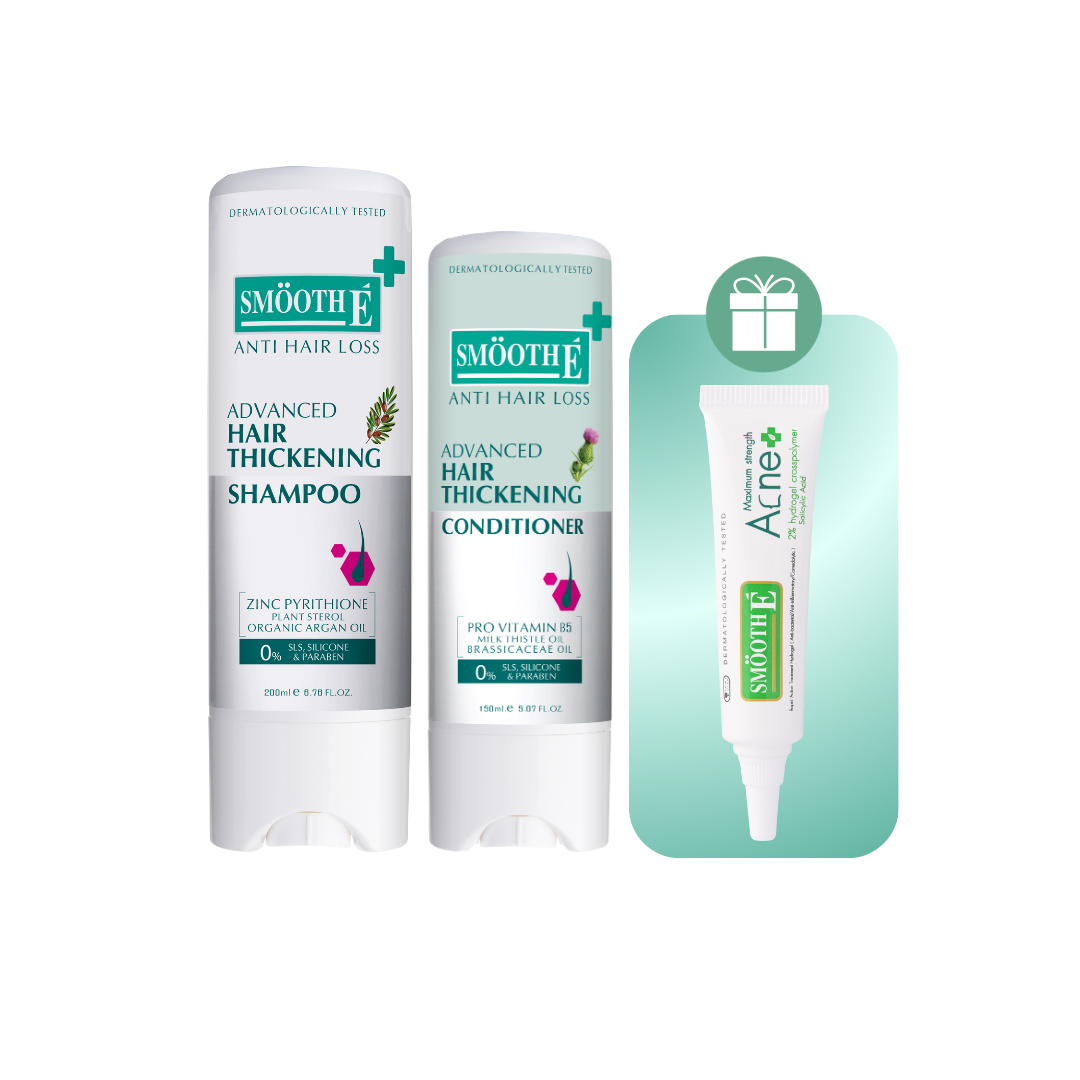 (Deal Duo) Smooth E Anti Hair Loss Thickening Set Free Smooth E Acne Hydrogel 7 g.
