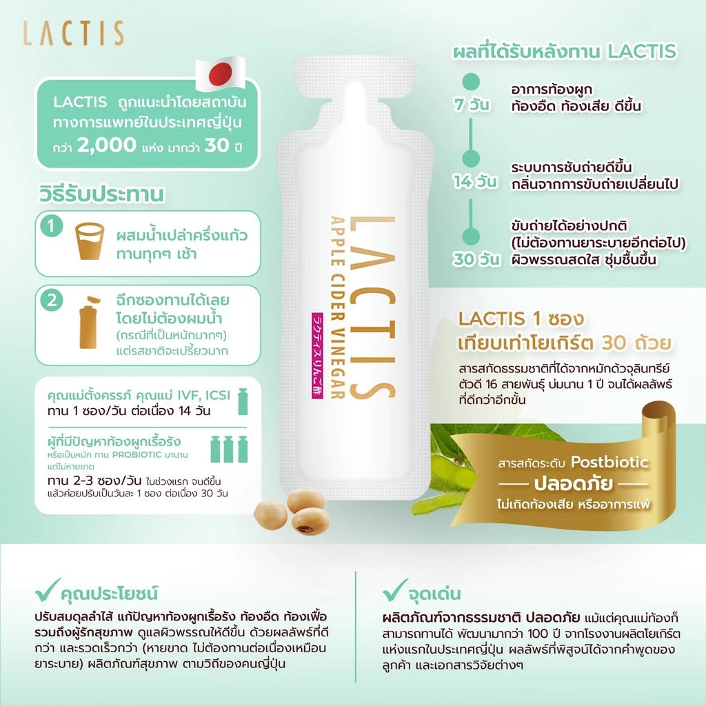 LACTIS Premium&Advanced Probiotic (Postbiotic) 7 ซอง