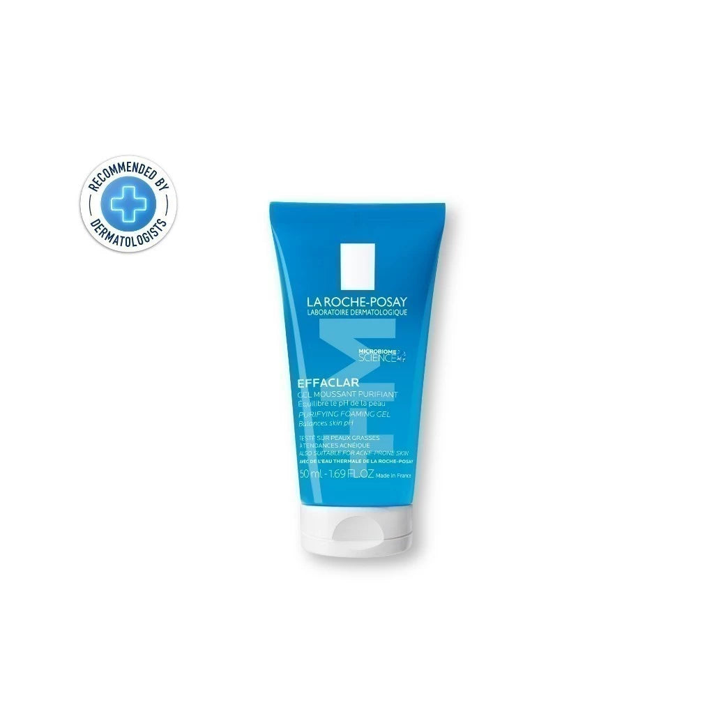 La Roche-Posay EFFACLAR FOAMING GEL ลา โรช-โพเซย์ เจลล้างหน้าสำหรับผิวมัน 50ml.