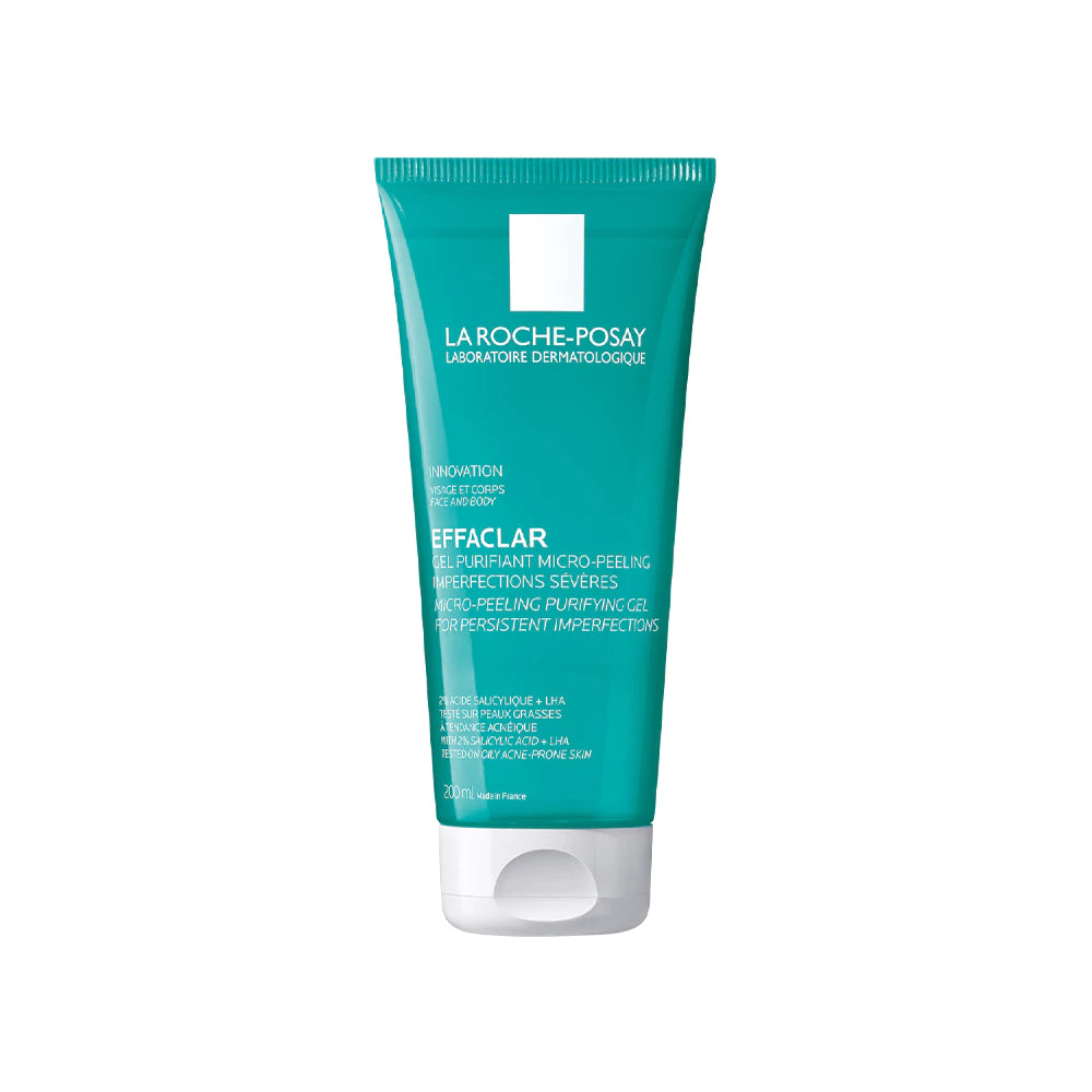 La Roche-Posay Effaclar Micro-Peeling Gel ลา โรช-โพเซย์ เจลทำความสะอาดผิว สำหรับผิวมันเป็นสิว (โฟมล้างหน้า ลดสิว)