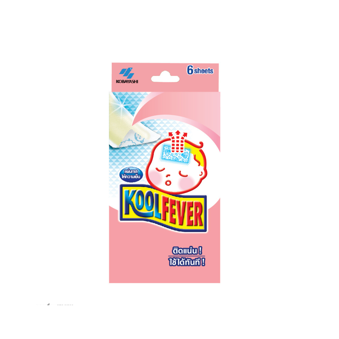 Koolfever Baby แผ่นเจลลดไข้สำหรับเด็กแรกเกิดถึง 2 ปี 6's/Box