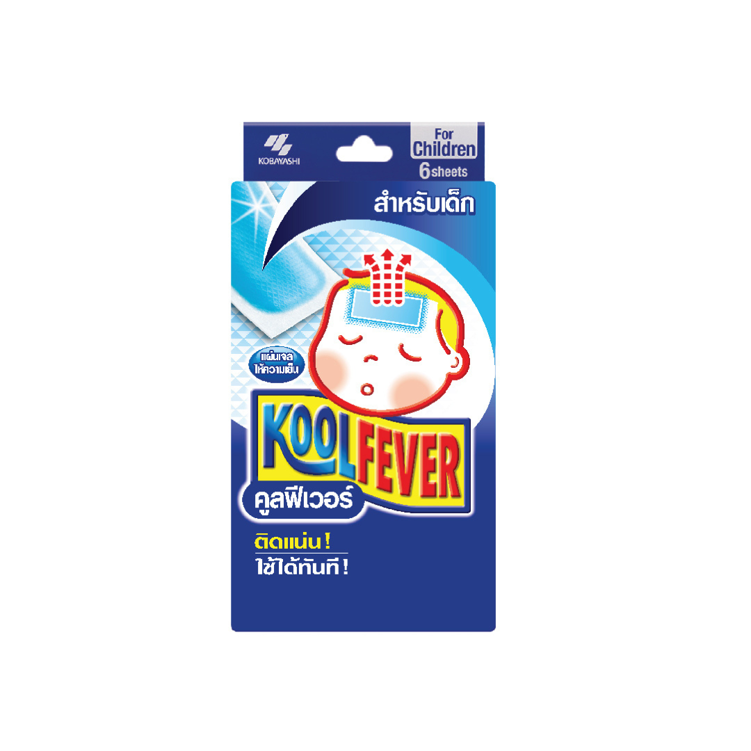 Koolfever แผ่นเจลลดไข้ สำหรับเด็ก Whole Night Cooling 6's/Box