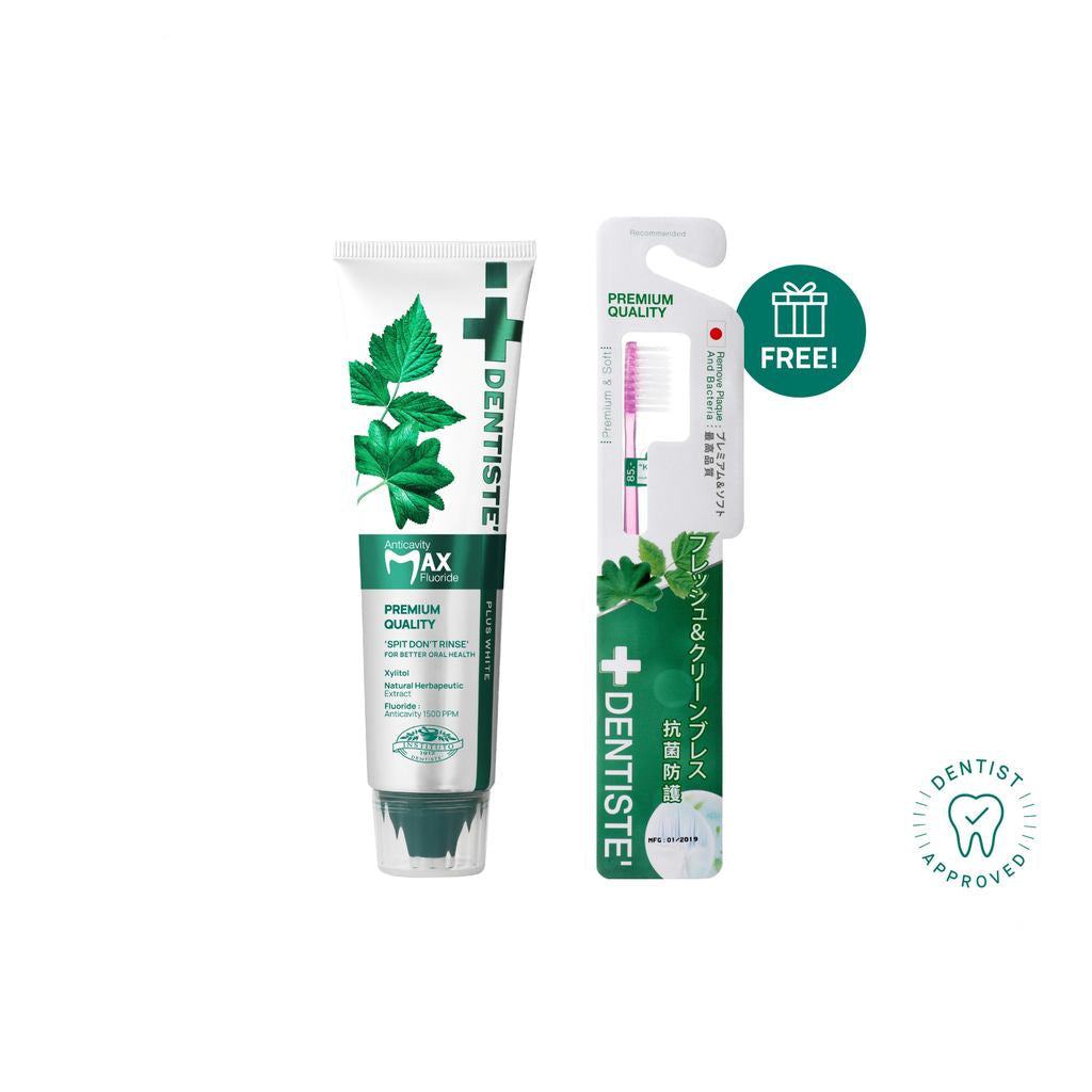 Dentiste' Anticavity Max 100g Free Dentiste' Anti-Bacteria Japan Toothbrush (Random)