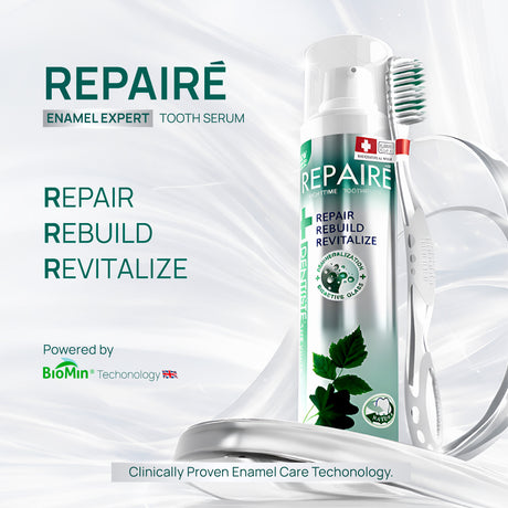 Dentiste' Repaire-ReX3 70g. เซรั่มฟัน+ยาสีฟัน 2in1 เพิ่มเนื้อผิวฟันให้แข็งแรง ป้องกันฟันผุ ฟรี Magic Brush x2