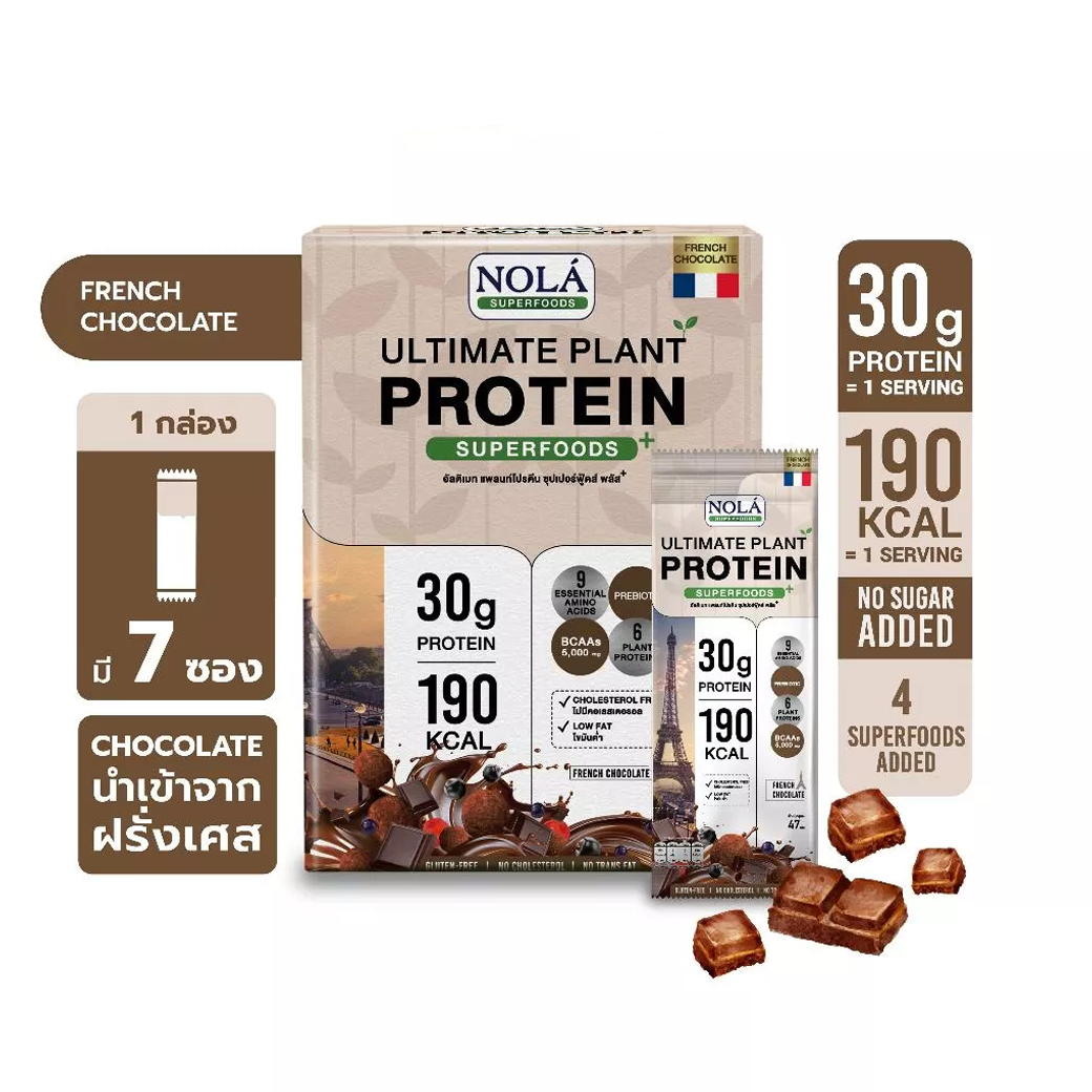 NOLA PLANT PROTEIN PLUS อัลติเมท แพลนท์โปรตีน 7 ซอง