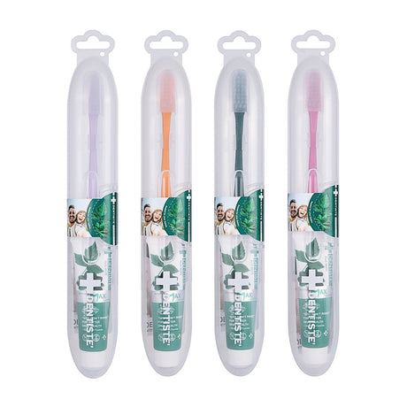 Dentiste Ergo Travel Set เซ็ตแปรงแห้ง ทำความสะอาดช่องปาก พกพาสะดวก (คละสี)