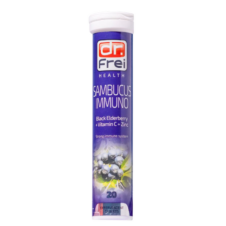 (Deal Duo) SWISS ENERGY SAMBUCAS IMMUNO 20 tablet + Dr.Frei Vitamin C 1000 MG. 20 tablet