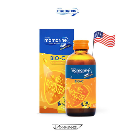 Mamarine Booster Bio-c Acerola Cherry 120 ML. (สีส้ม)