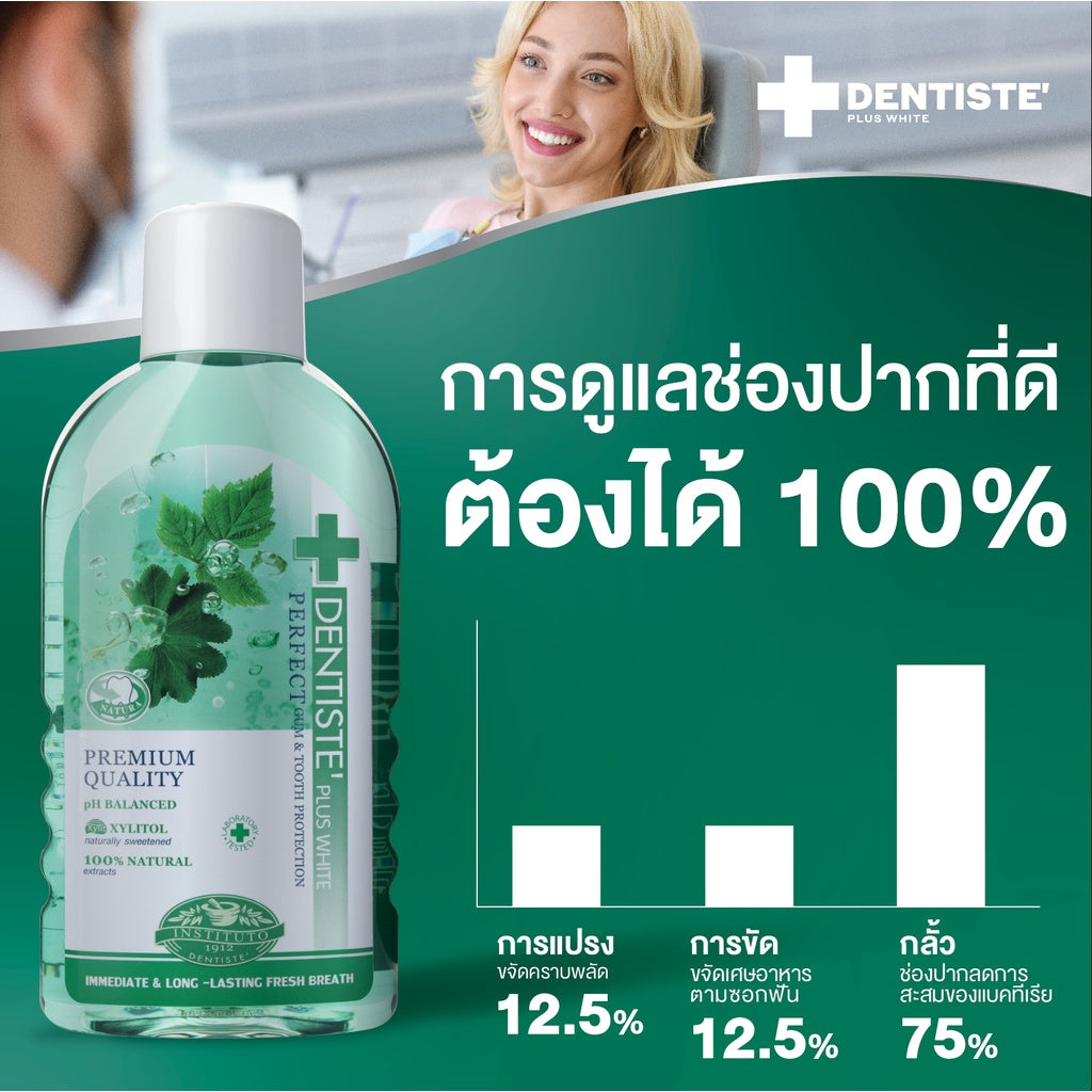 [แพ็คสุดคุ้ม 2 ฟรี 1] Dentiste' Oral Rinse 700 Ml. เดนทิสเต้ น้ำยาบ้วนปาก 700 มล.