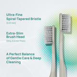 [แพ็ค 2] Dentiste' Advanced Care & Premium Toothbrush แปรงสีฟันขนนุ่ม 0.01 มม หัวแปรงกว้างพิเศษ 15 มม. สีม่วง เทา ฟ้า