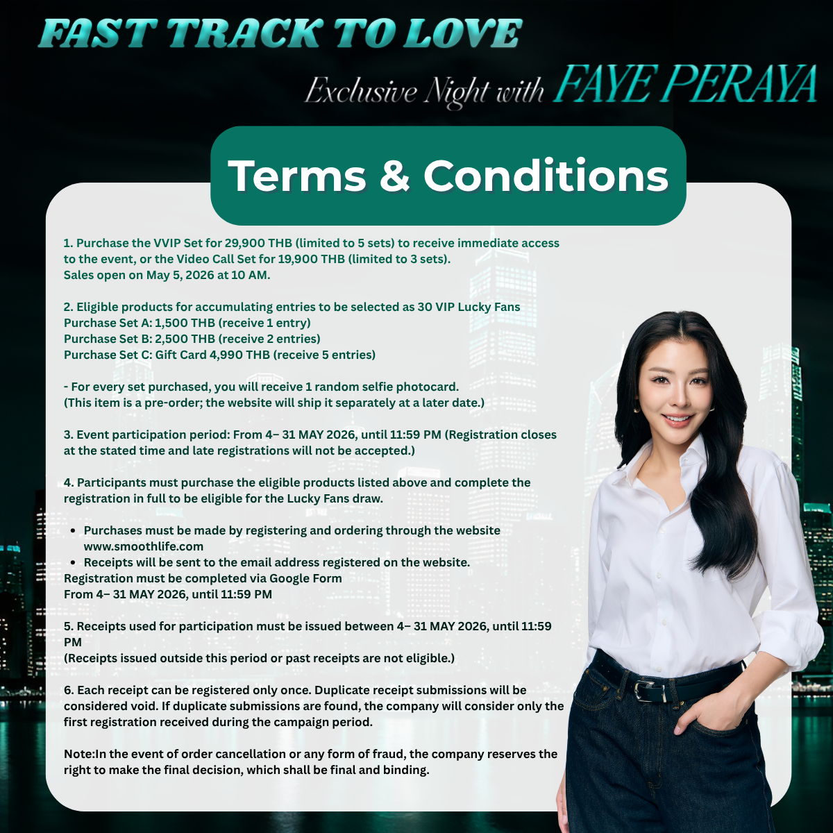 (Only 3 SET) Video Call Fast Track to Love with Faye Peraya