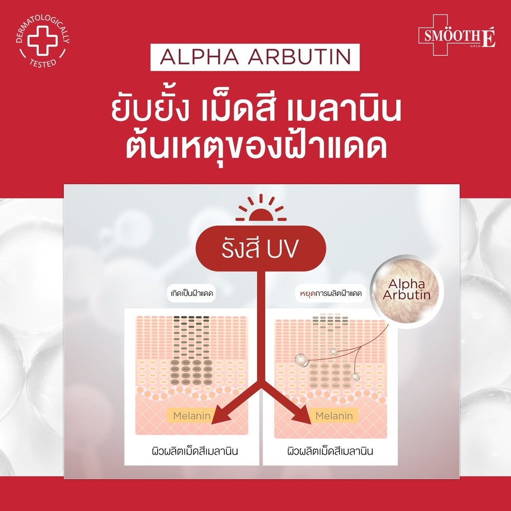 [1 Free 2] Smooth E 24k Glow Booster Wrinkle Repaire Supreme Serum 15 ml. Free 24 Gold Serum 4 ml.
