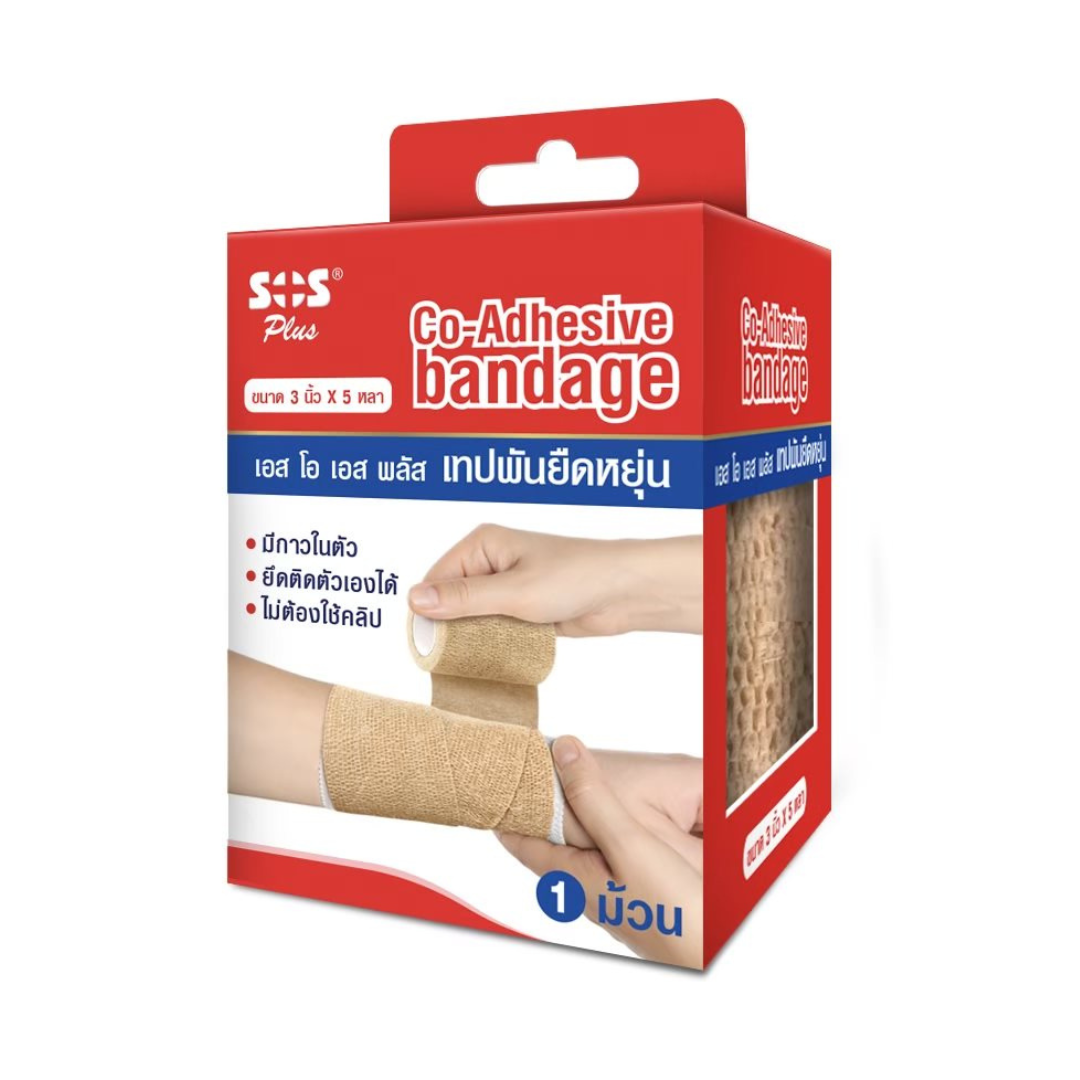 SOS PLUS CO-ADHESIVE BANDAGE 3”
