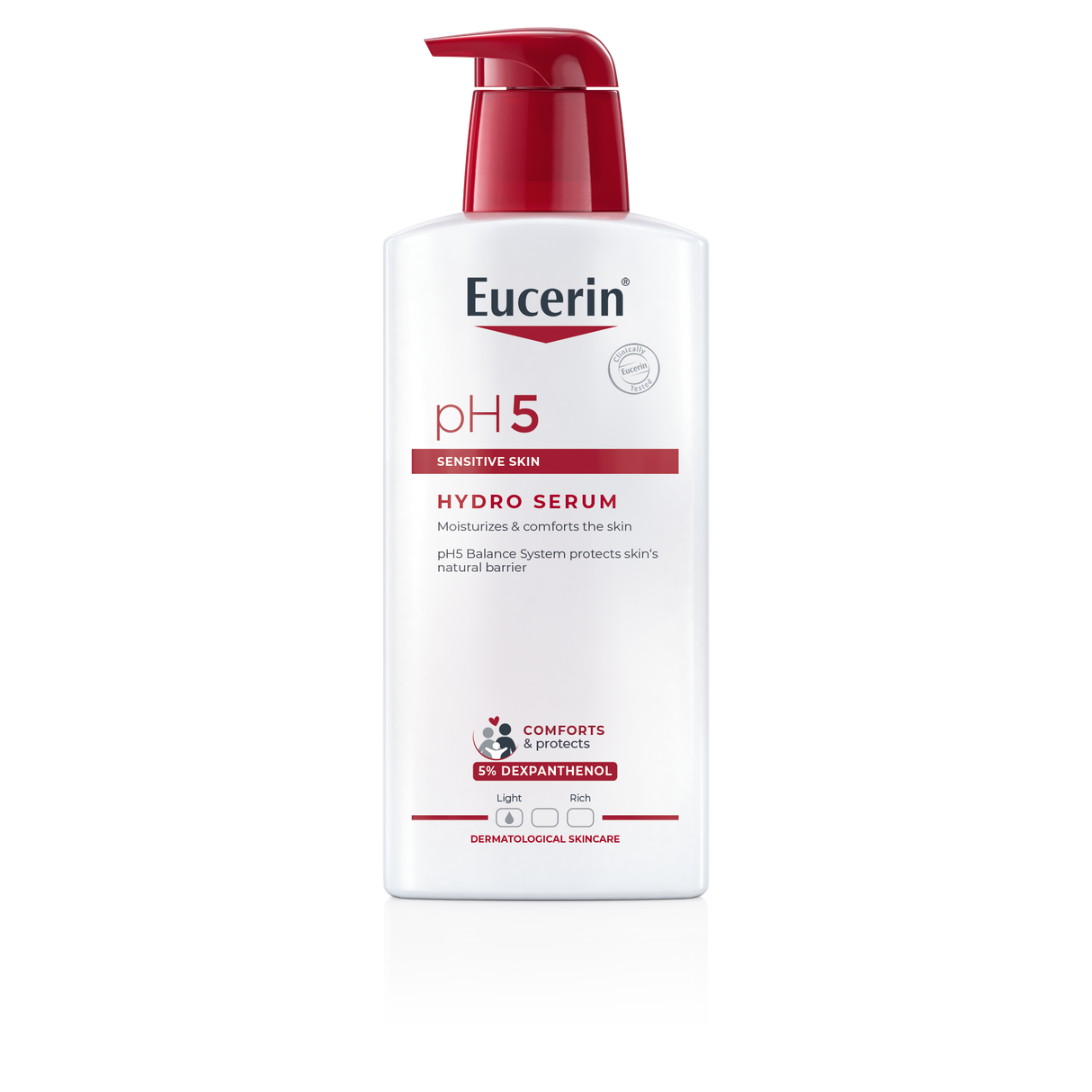 Eucerin pH5 SENSITIVE SKIN HYDRO SERUM 400 ML ยูเซอริน บอดี้เซรั่มบำรุงผิวกาย สูตรเข้มข้น ซึมซาบเร็ว บำรุงยาวนาน 12 ชม.  4.9  6.8k รีวิว ขายแล้ว 10k+ ชิ้น