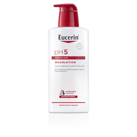 Eucerin pH5 SENSITIVE SKIN WASHLOTION ยูเซอริน ชาวเวอร์ ครีมอาบน้ำสำหรับผิวธรรมดา ผิวแห้ง บำรุงผิวนุ่มชุ่มชื้น