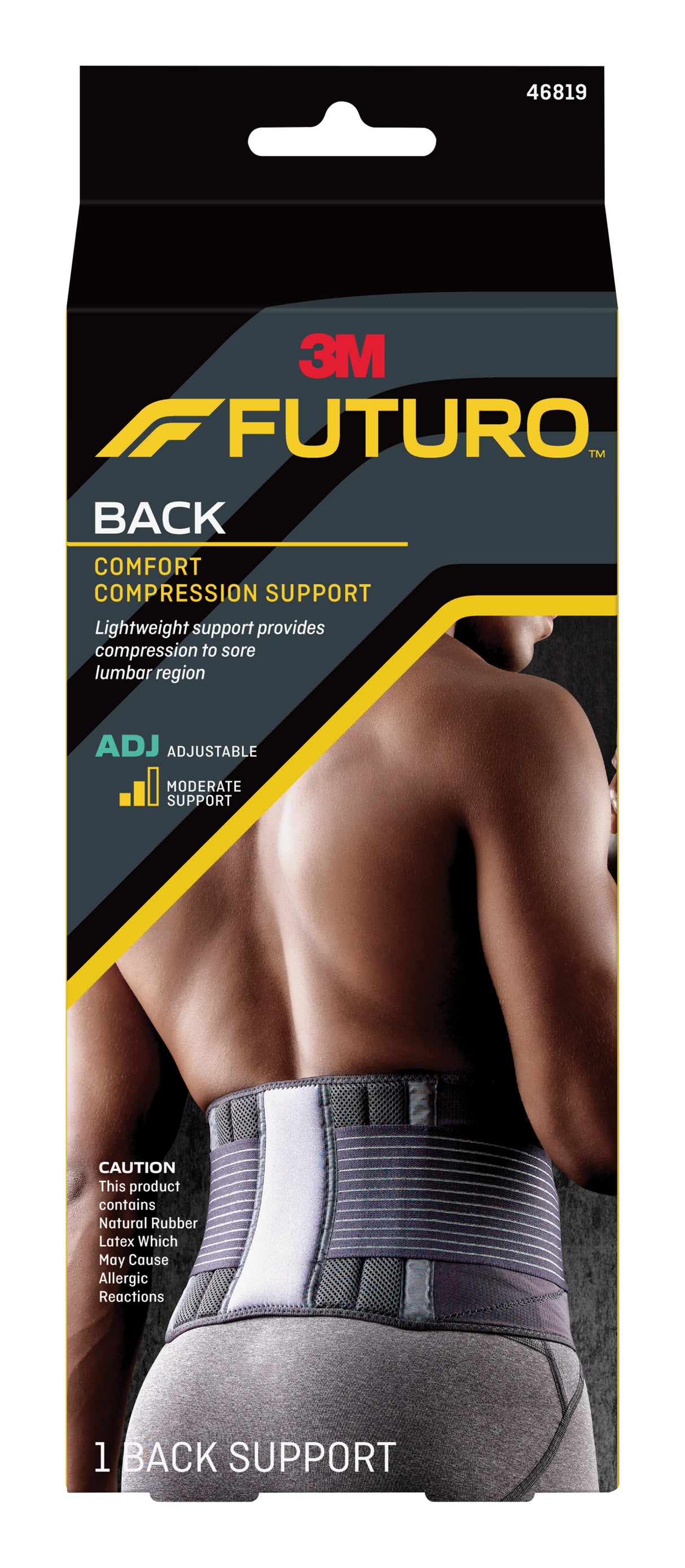 3M FUTURO BACK SUPPORT ADJUSTABLE (BLACK)