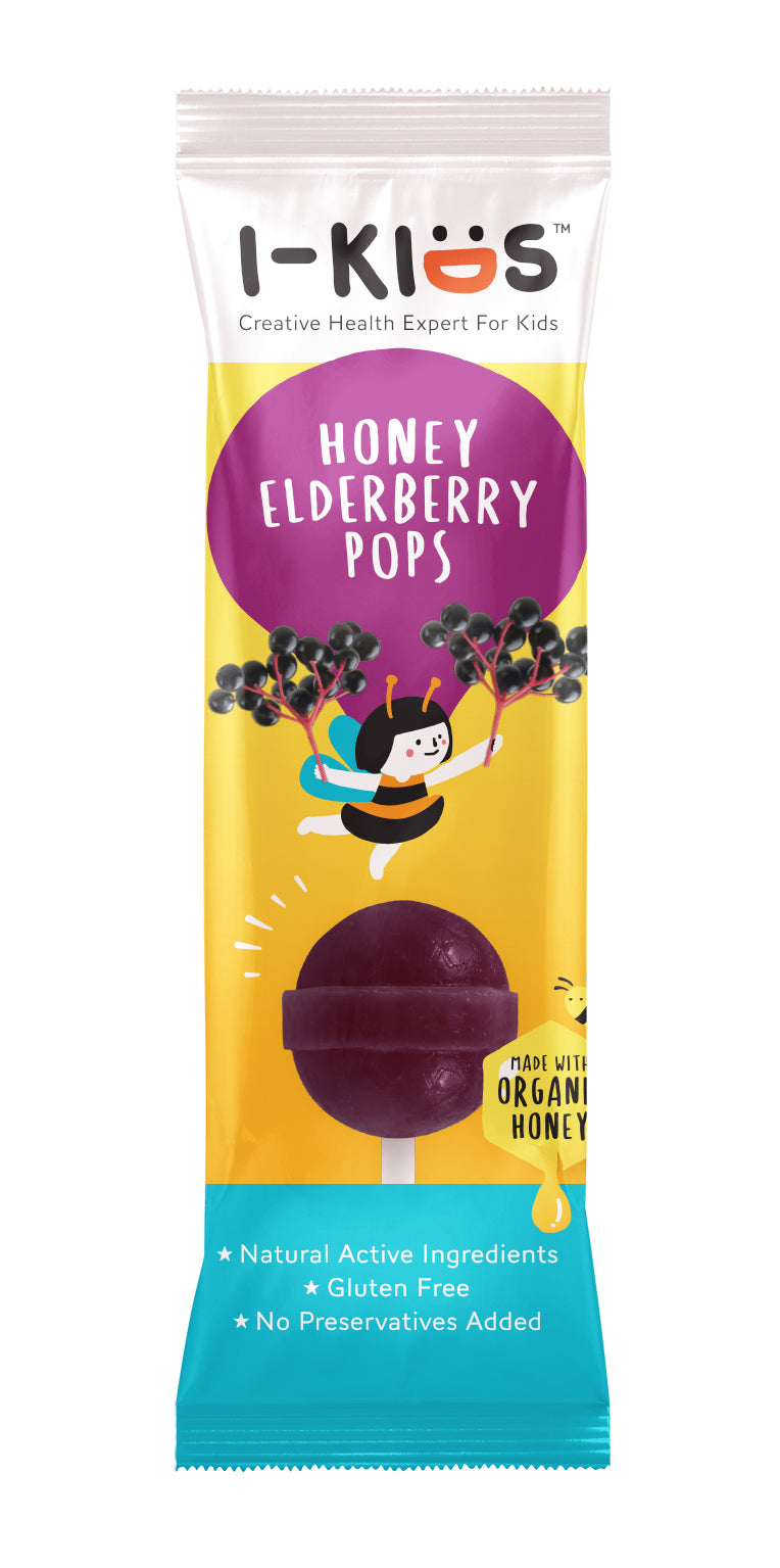 I-KIDS HONEY ELDERBERRY POPS (1X10'S)#
