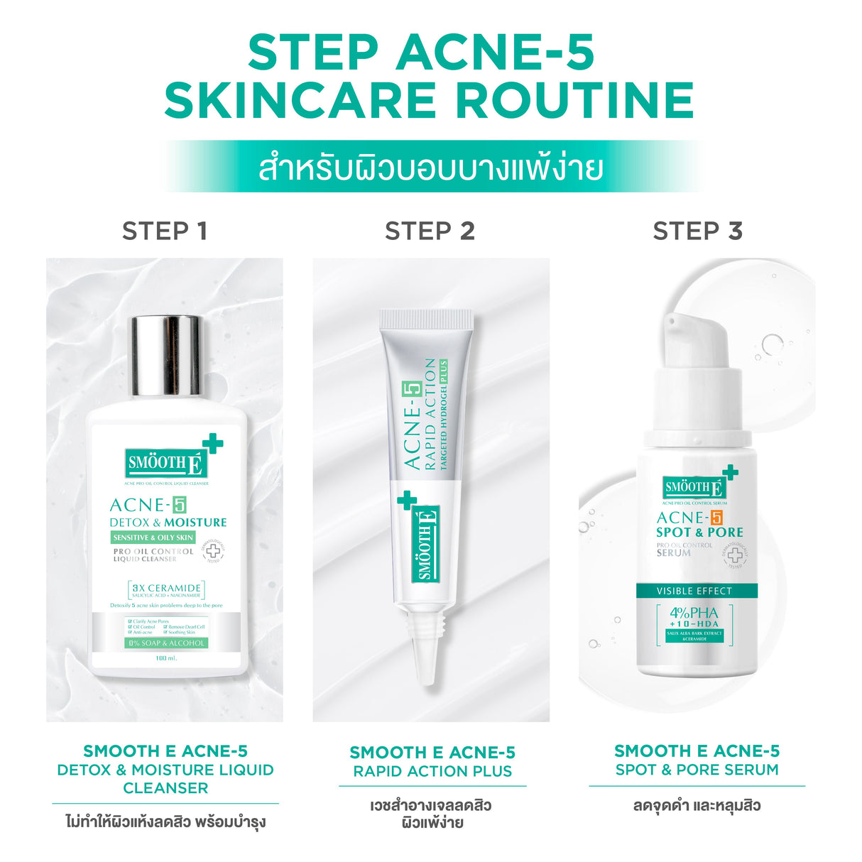 Smooth E Acne-5 SPOT & PORE SERUM