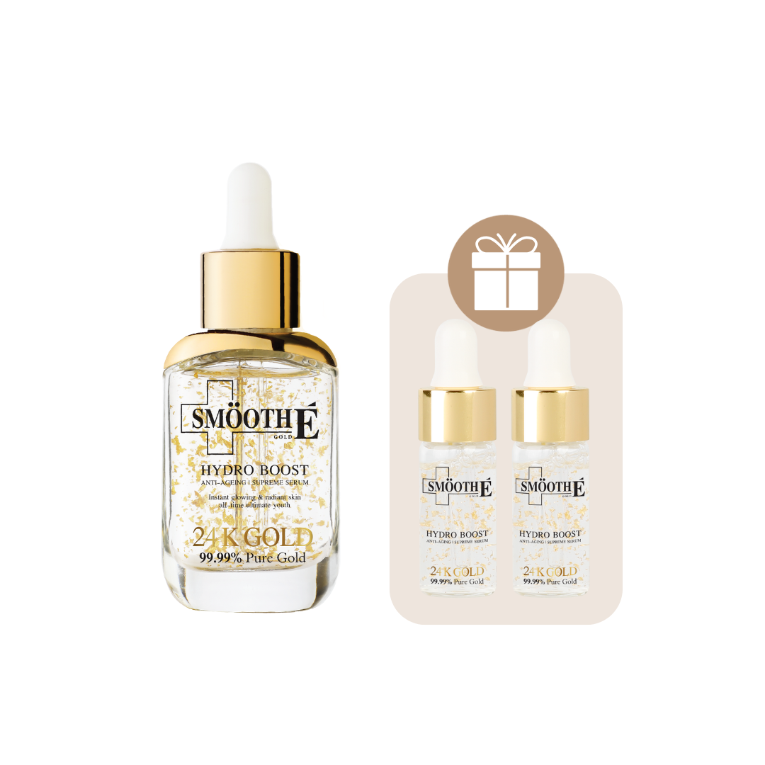 [1 Free 2] Smooth E 24K Gold Serum 30 ml. Free Smooth E 24K Gold Serum 4 ml.