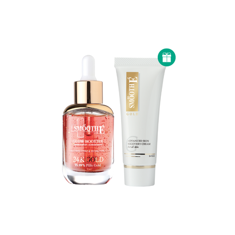[1 Free 1] Smooth E 24k Glow Booster Wrinkle Repaire Supreme Serum 30 ml. Free Smooth E Gold Cream 12 g.