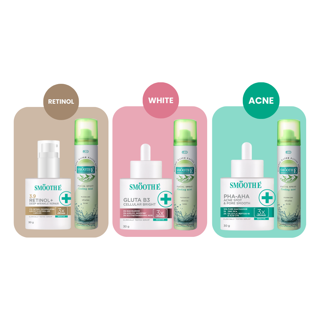 (Deal Duo) Smooth E Clinical Dose Serum 30g. free Smooth E Mineral Spray 100 ml.