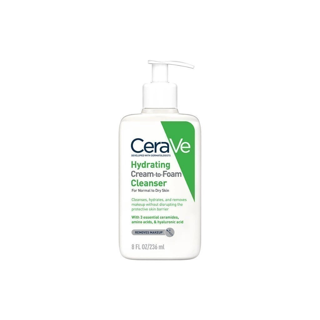 CERAVE HYDRATING CREAM-TO-FOAM CLEANSER เซราวี คลีนเซอร์ล้างเครื่องสำอาง 236ml.