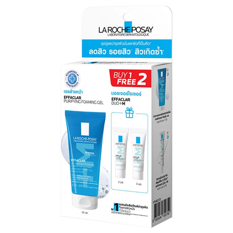 LA ROCHE POSAY - EFF Peeling Gel 50 ml + Duo+M 3 mlx2 (3PCS) ชุดดูแลปัญหาสิวสำหรับระดับความรุนแรงของสิวน้อย